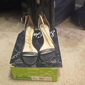 Sam Edelman Patt Black Leather Sandal